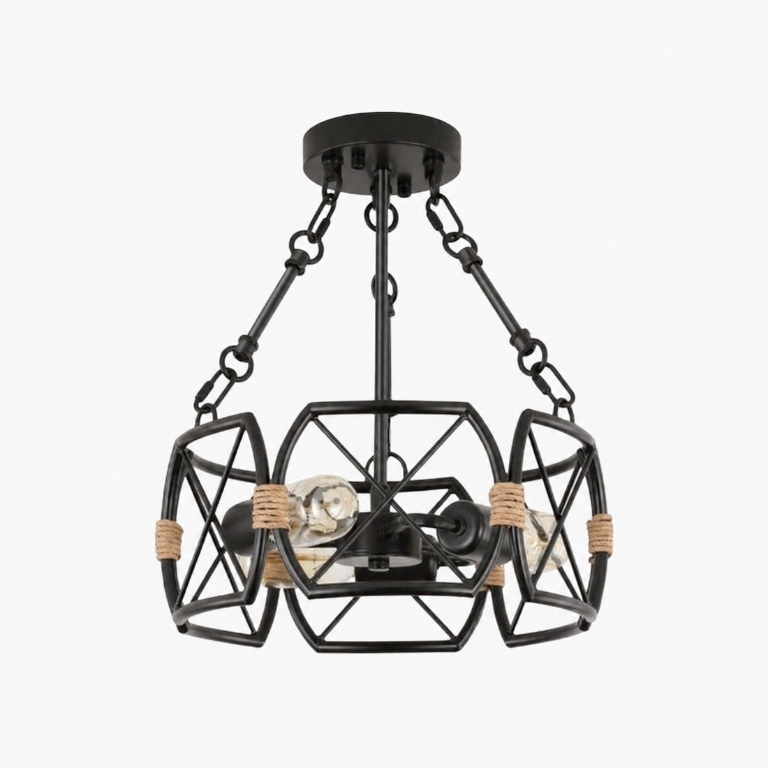 Cageon Open Metal Cage Industrial Ceiling Lamp - Design for Loft and Dining Room