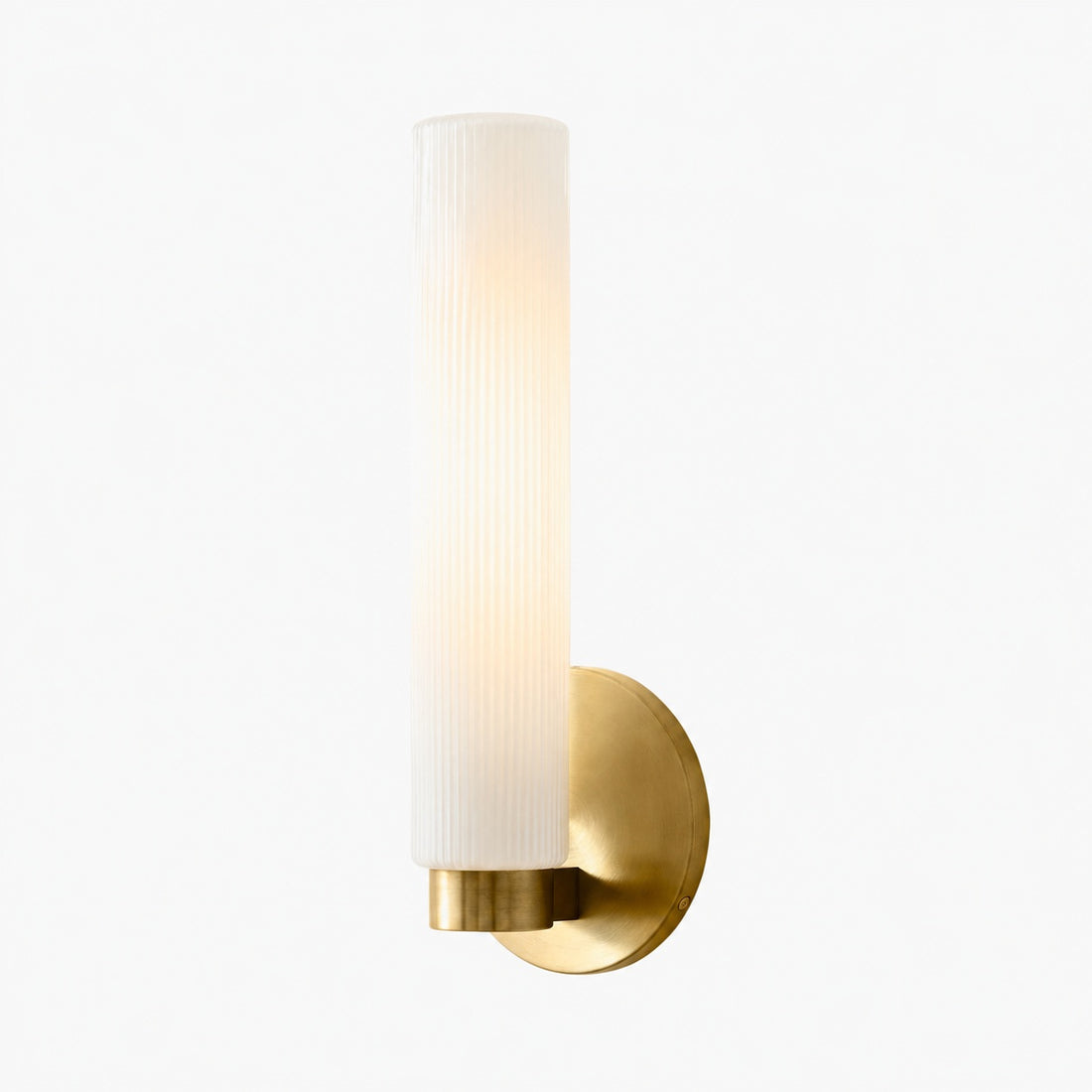 Rivora Fluted Glass Indoor Outdoor Sconce - Modern Wall Light for Home Decor
