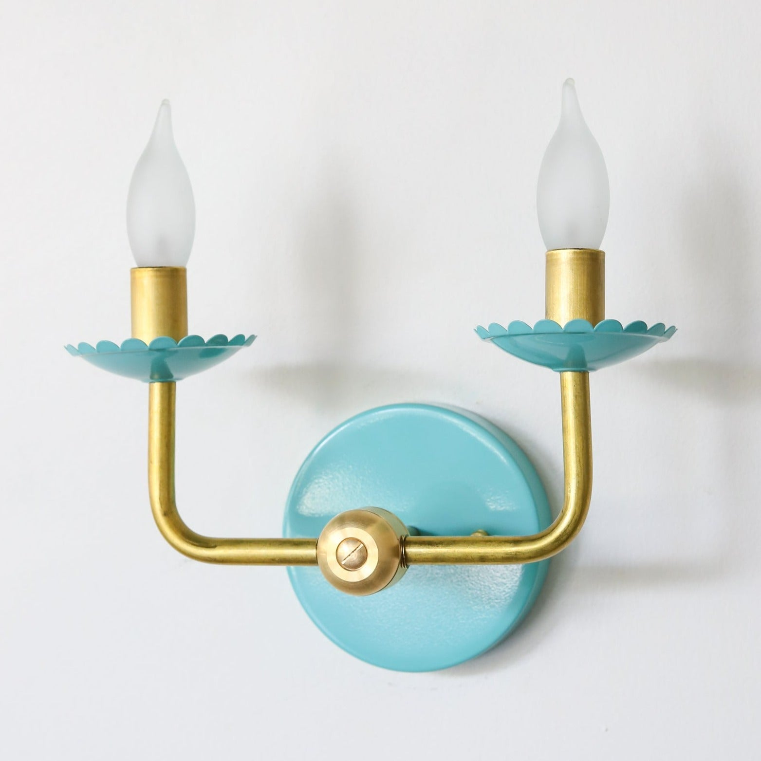 Retro Two Light Wall Sconce - Scalloped Design for Elegant Interiors