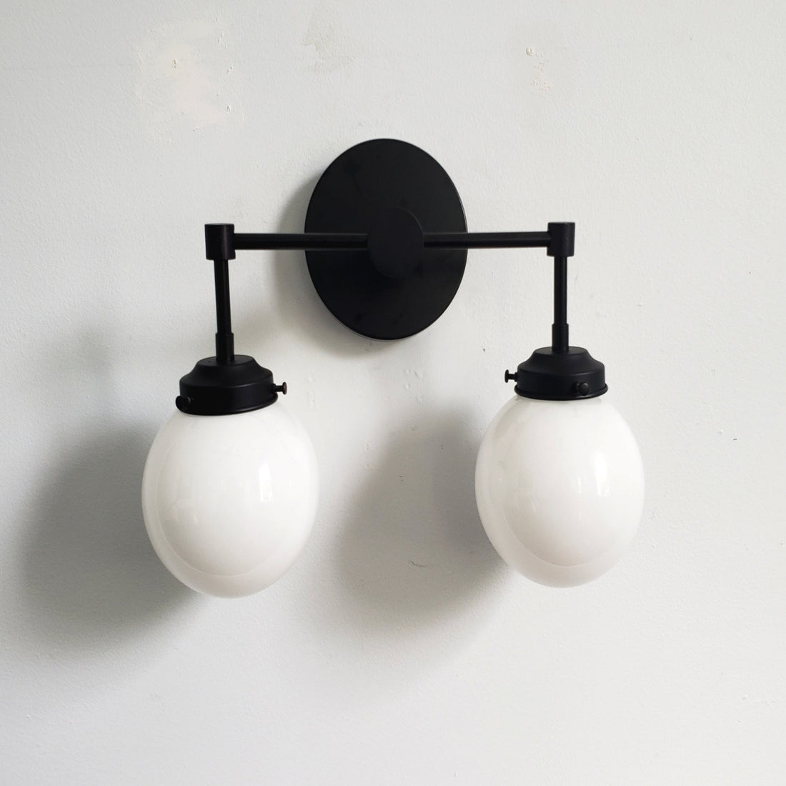 Cohen Two-Light Sconce - Double Head Glass Bathroom Wall Light