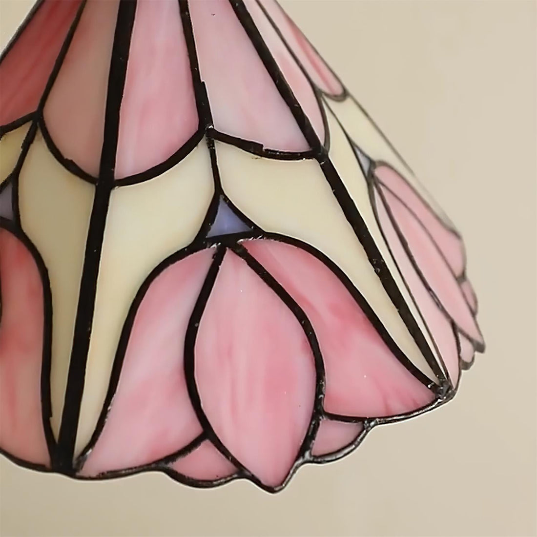 Sevra Floral Stained Glass Pendant Light Tiffany Inspired Hanging Ceiling Lamp for Living Room