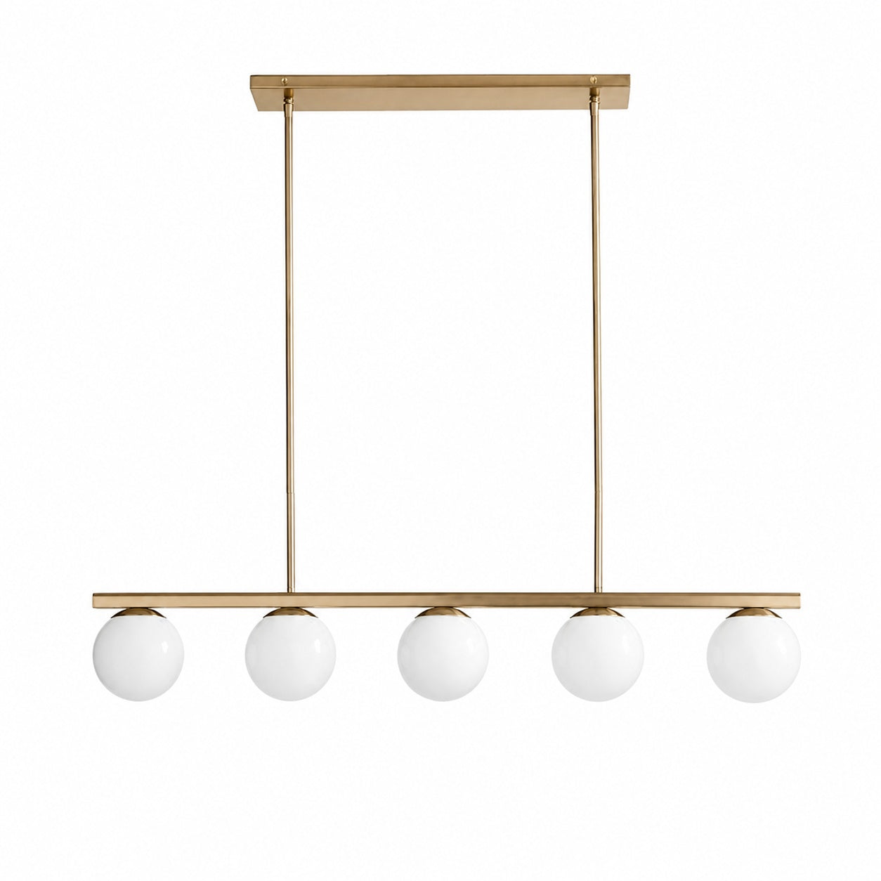 Brelia Round Light Chandelier - Modern Milk Glass Globe Ceiling Light