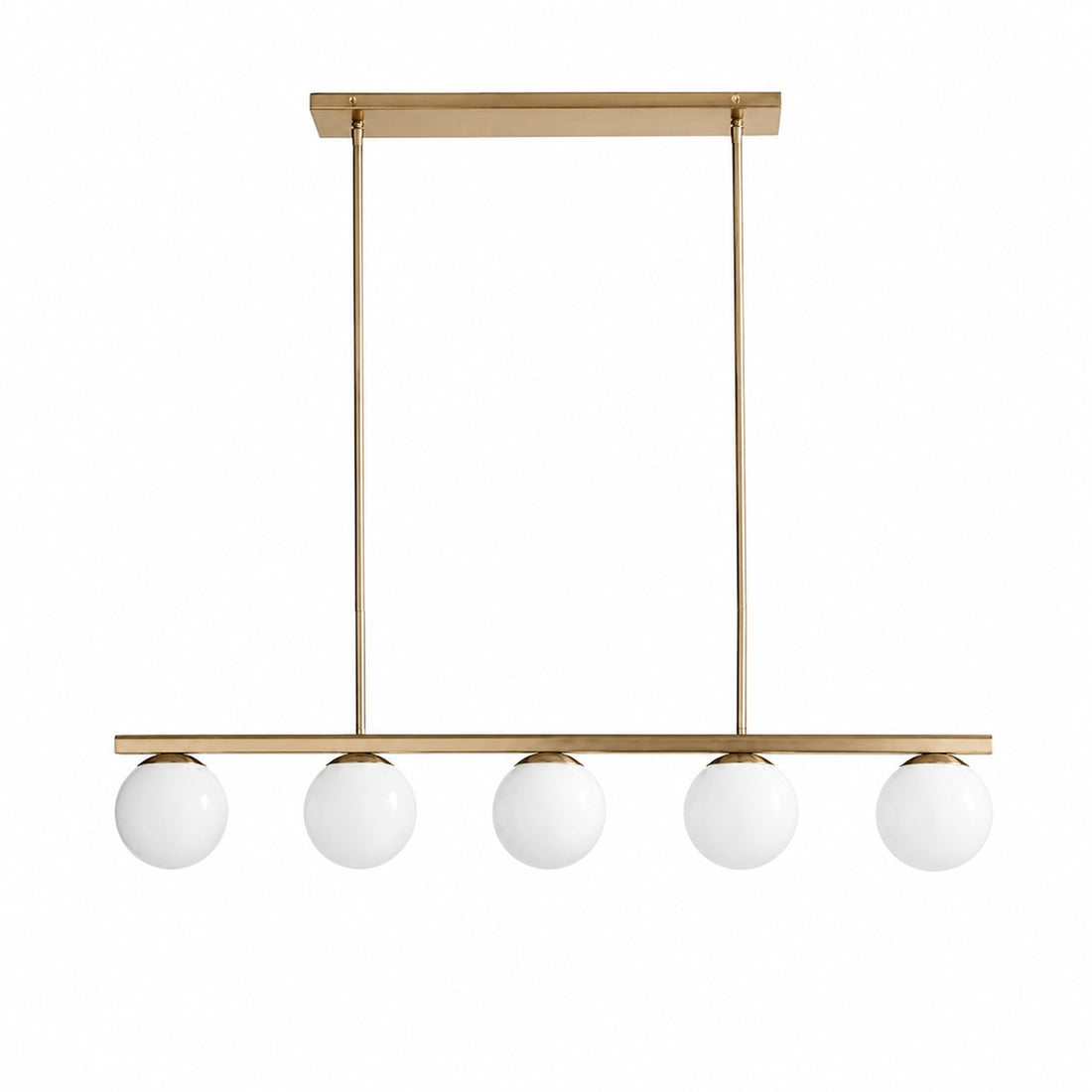 Brelia Round Light Chandelier - Modern Milk Glass Globe Ceiling Light