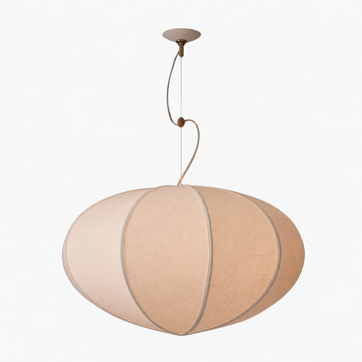 Alvian Pendant Light - Linen Shade with Adjustable Height for Cozy Dining