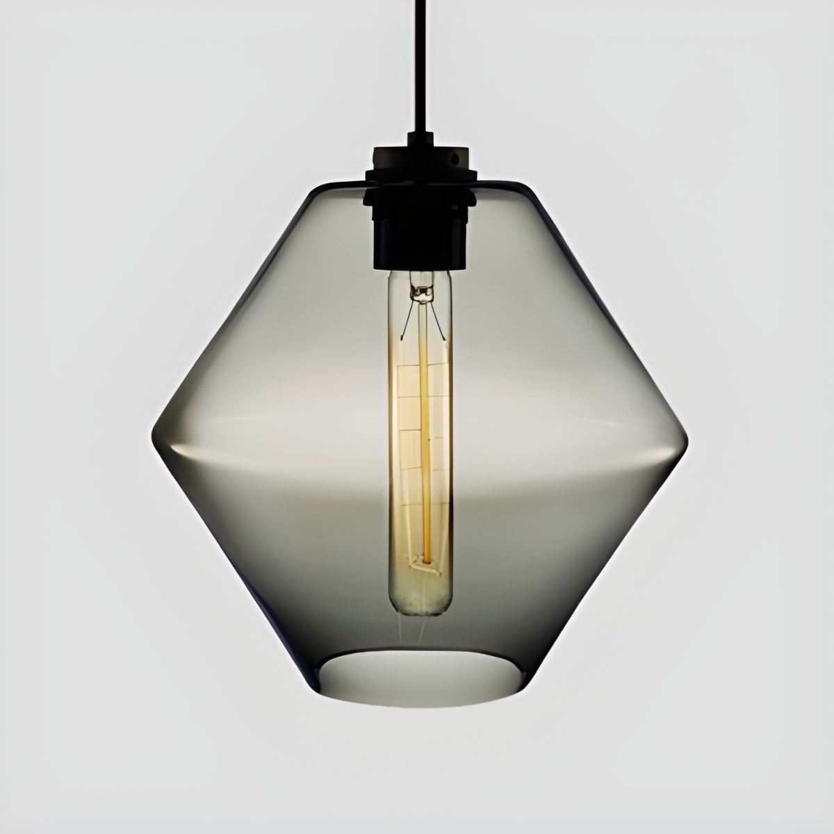 Crystalline Series Pendant Light - Blown Glass Multi Colored Glass Pendant Lamp