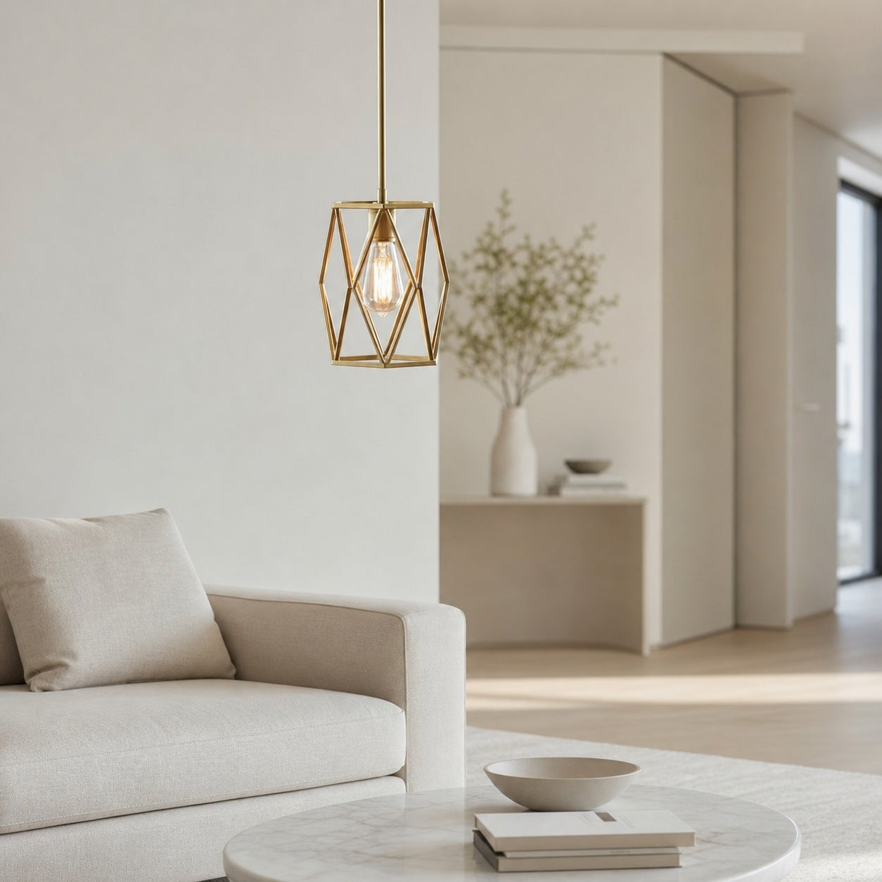 Auricyl Vintage Cage Pendant Light – Metal Cylinder Style Perfect for Dining Room