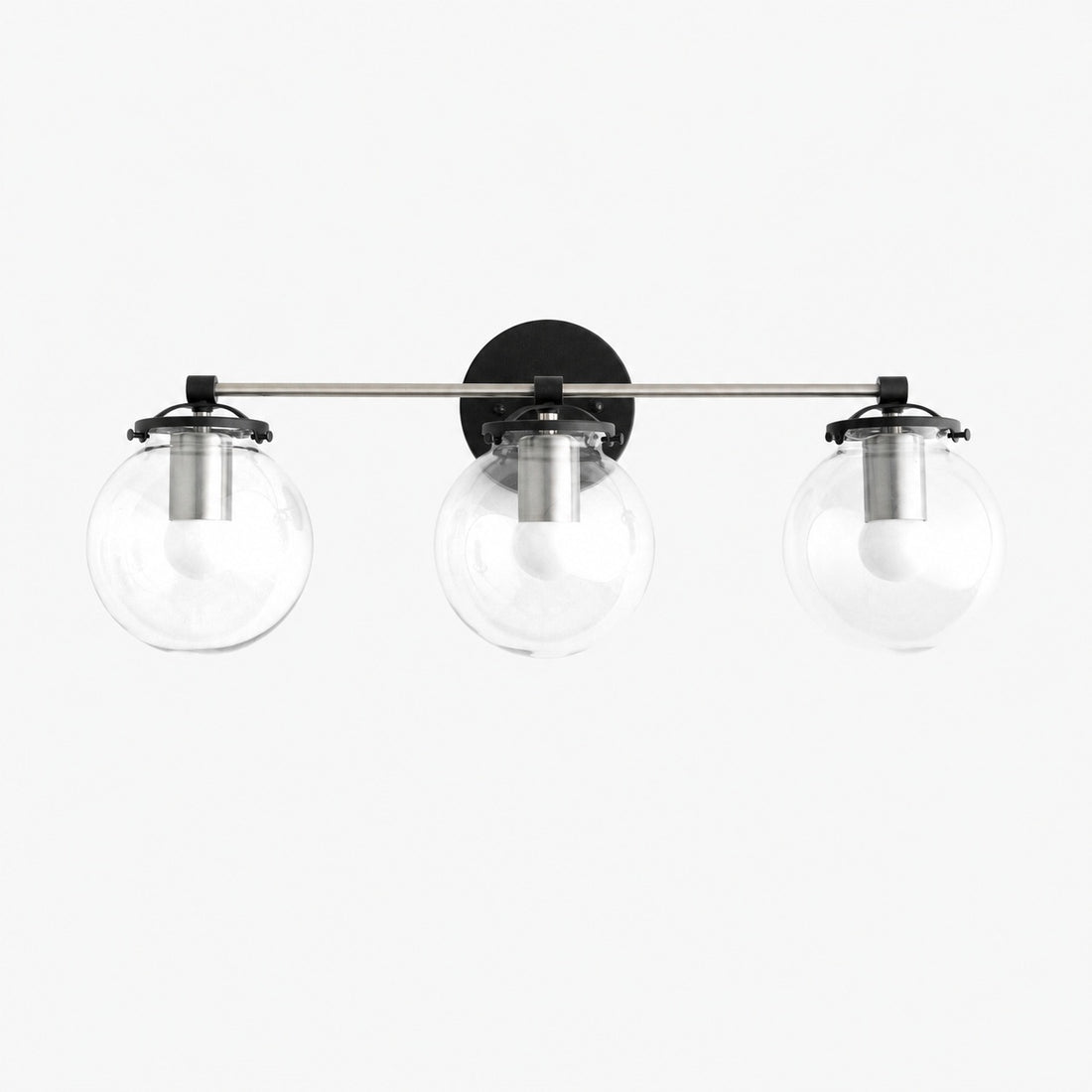 Glorica Glass 3 Shade Globe Vanity Light - Soft Bathroom Light Fixture
