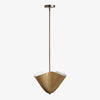 Bellina Radner Pendant Light – Colored Glass Shade with Brass Detail for Modern Spaces