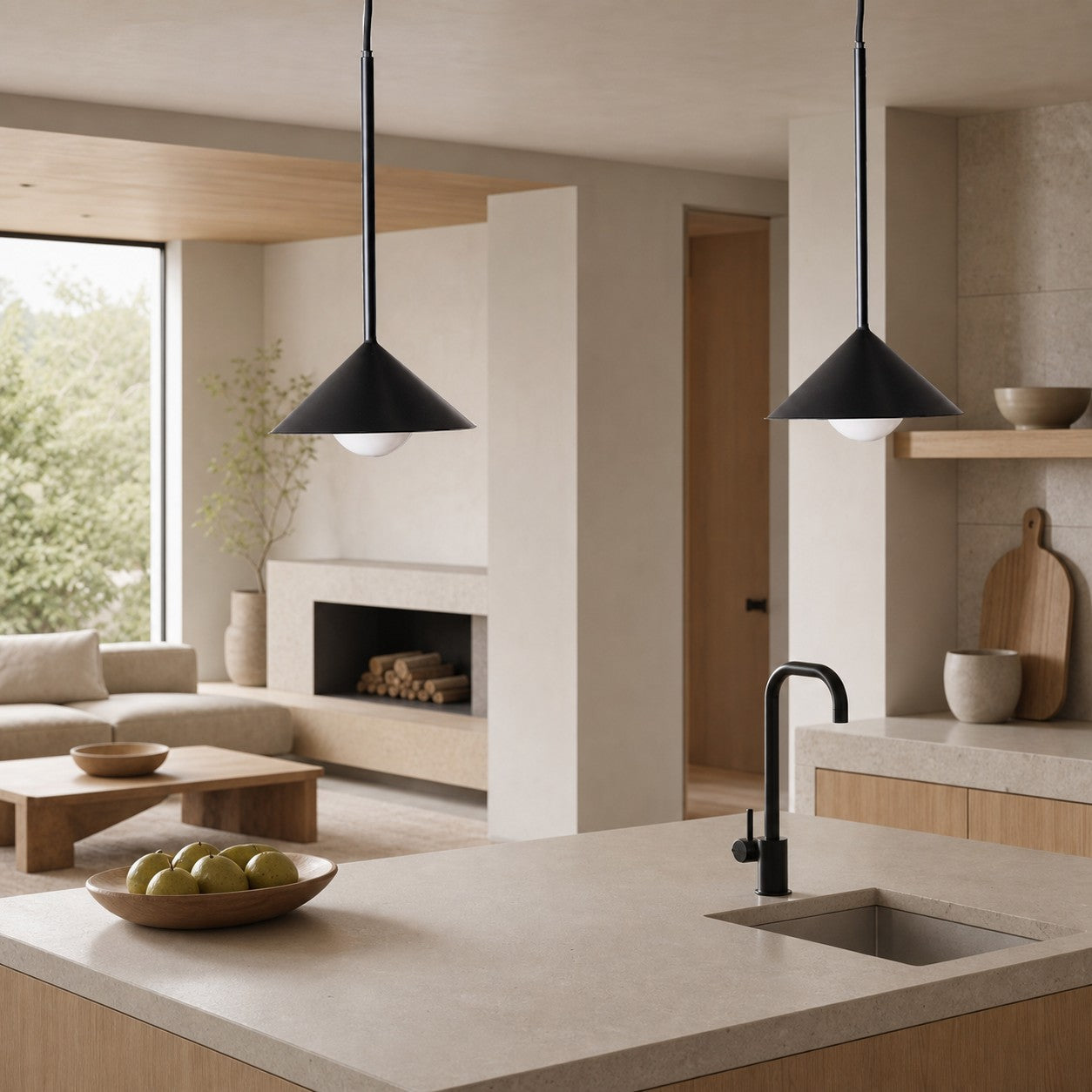 Brivana Adjustable Pendant – Cone Shade Light for Kitchen or Dining