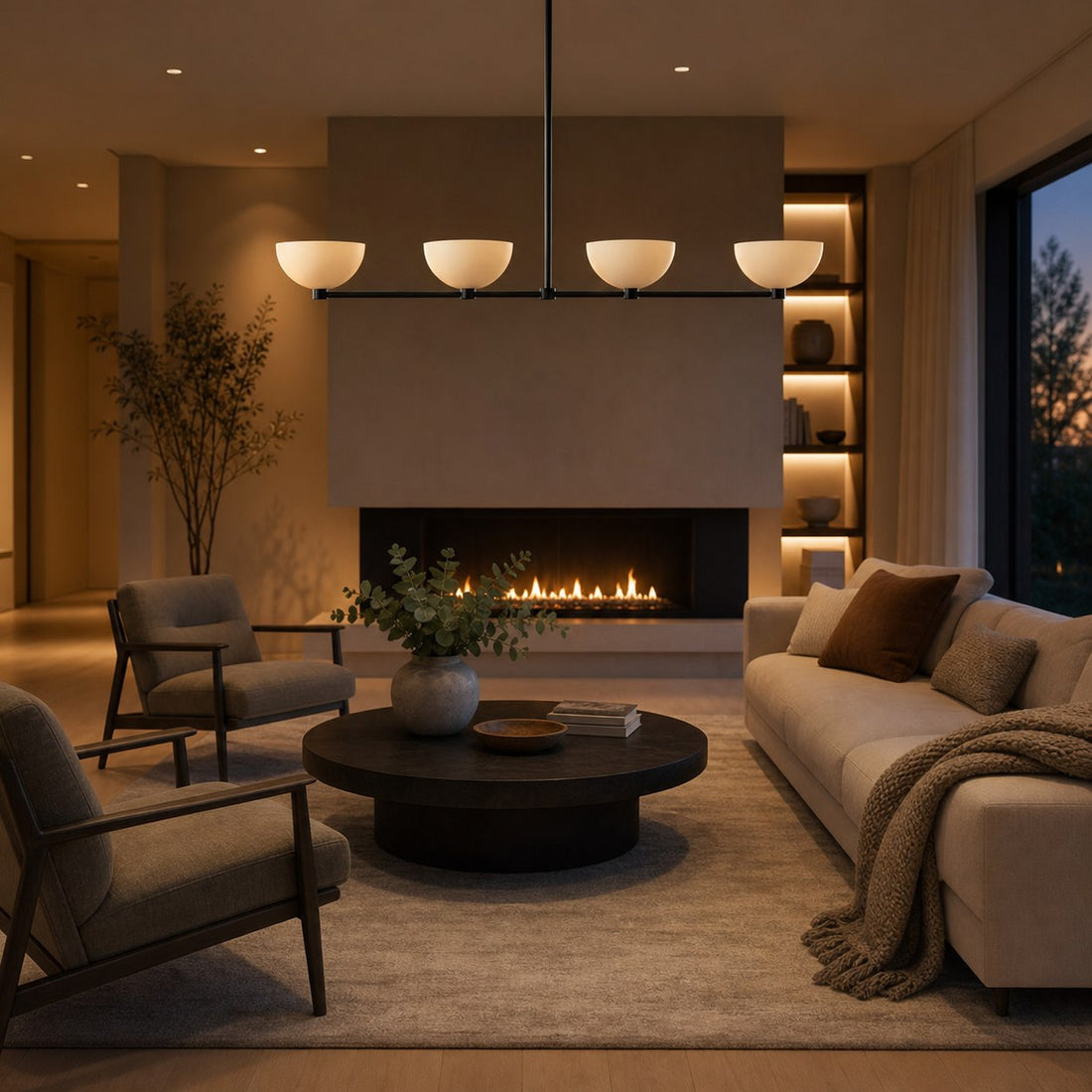 Metio Dome Elegant Chandelier Light - Decorative Ceiling Fixture for Home