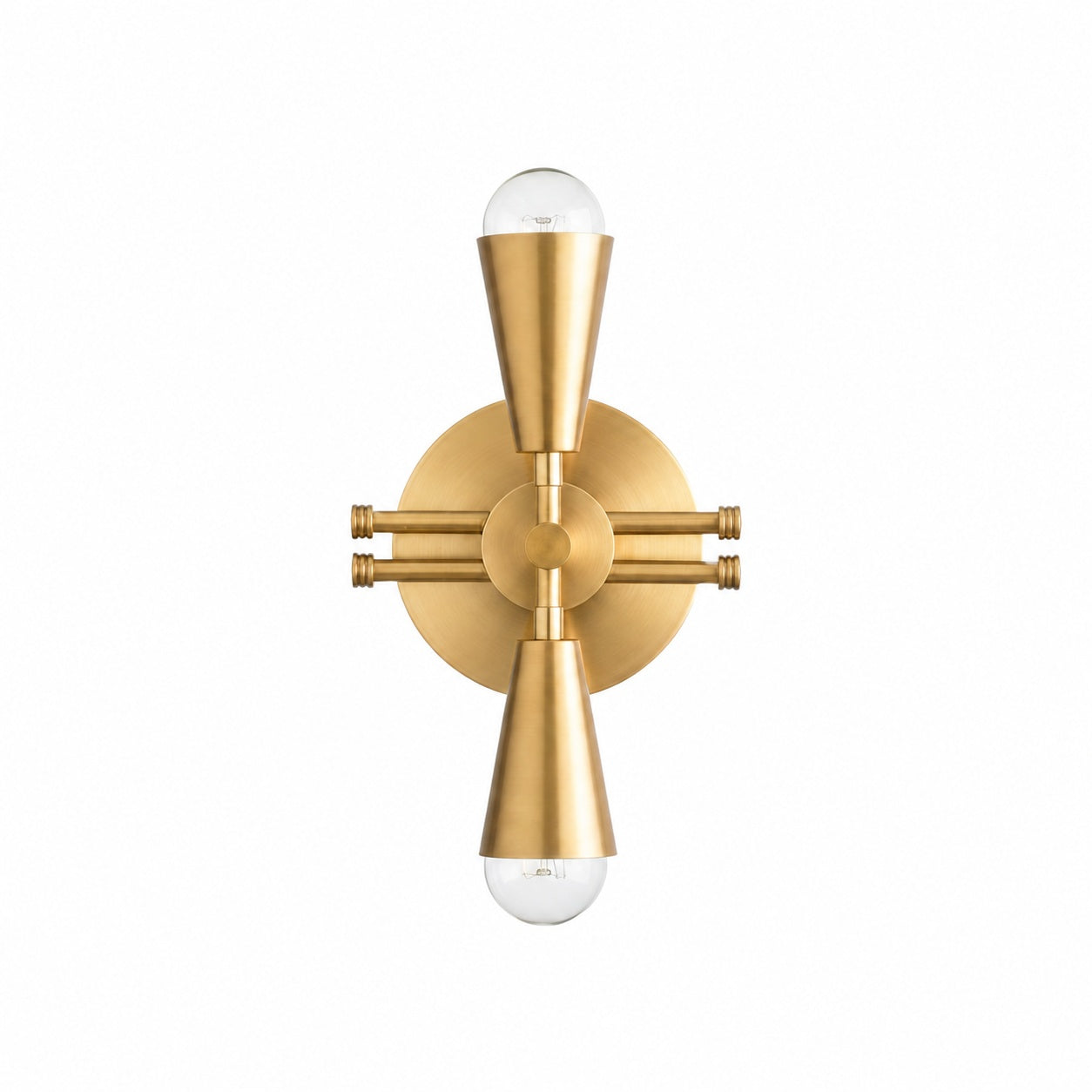Pyralis Cone Art Deco Brass Sconce - Industrial Vanity Light