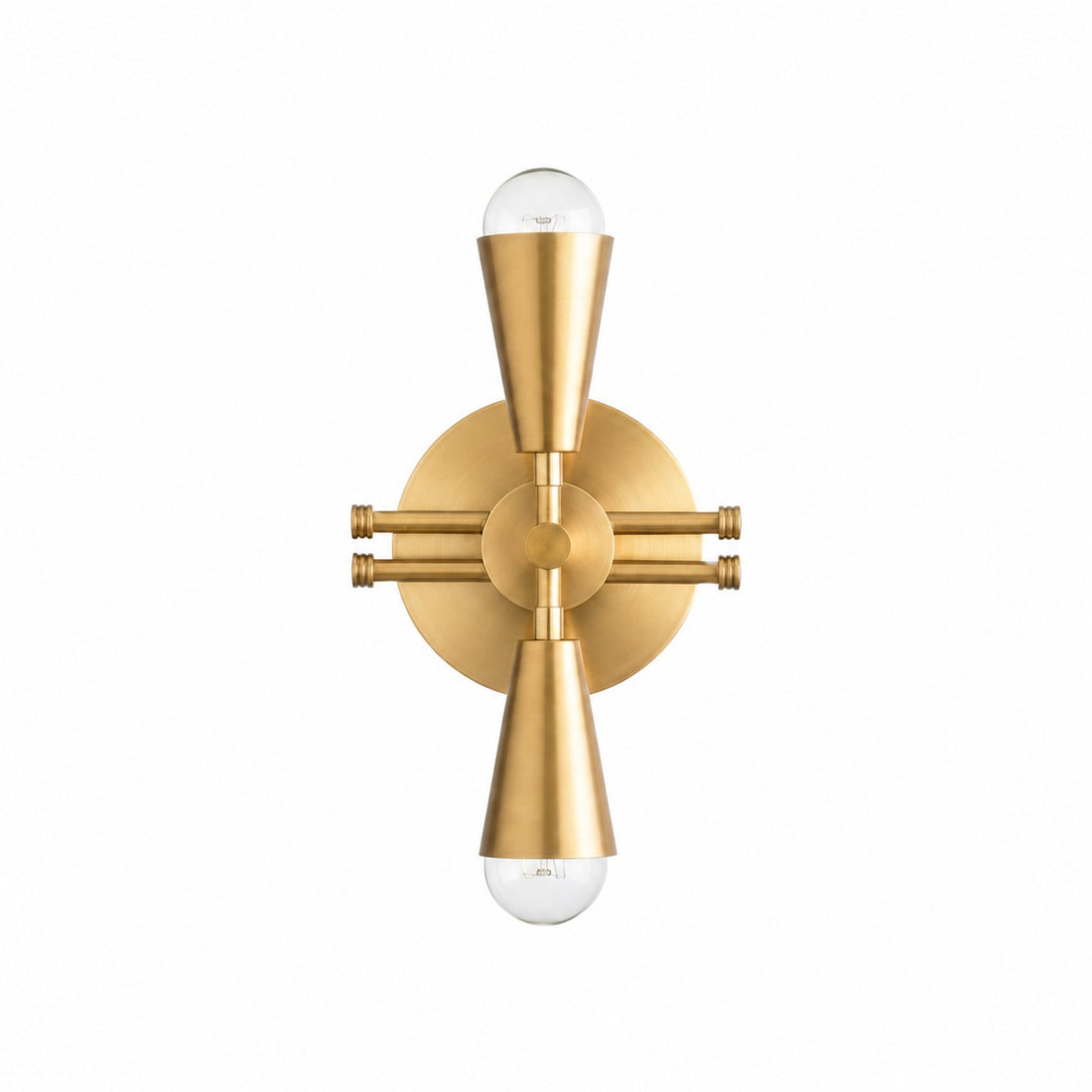 Pyralis Cone Art Deco Brass Sconce - Industrial Vanity Light