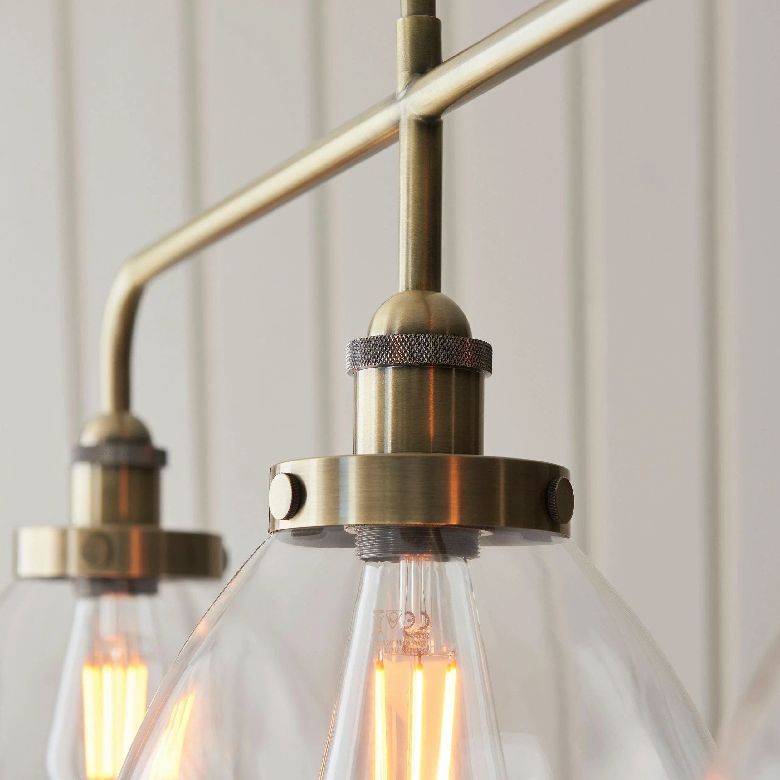 Novera Industrial 3 Light Linear Pendant Light - Modern Metal Style for Kitchen & Dining Room