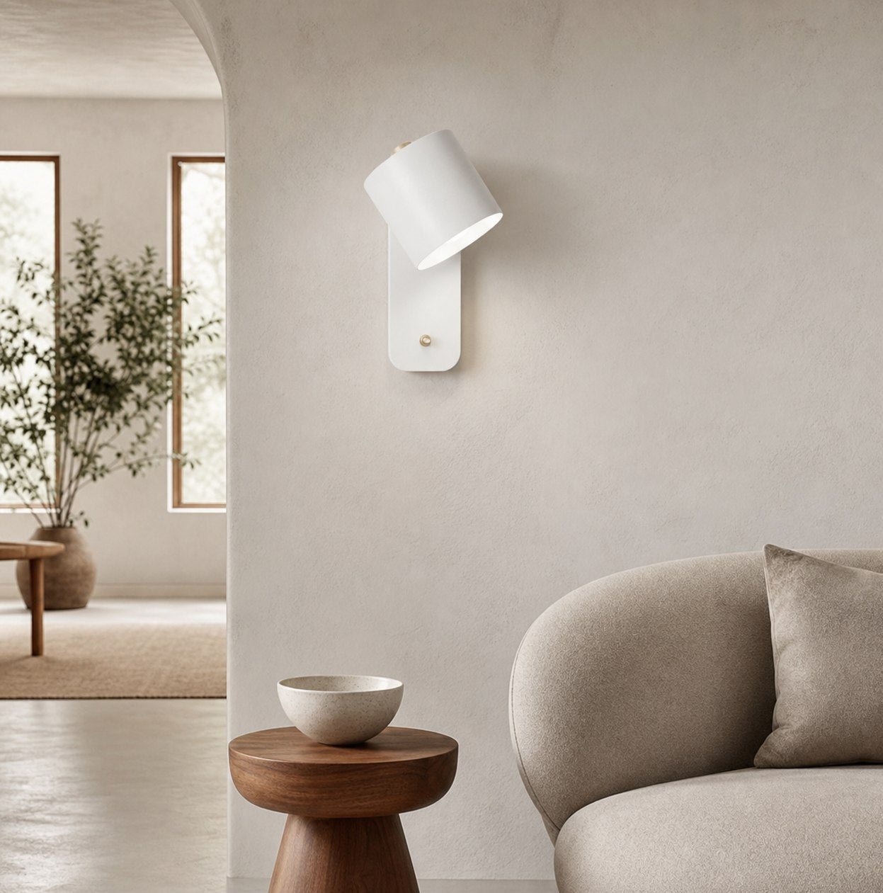 Volyne Adjustable Swivel Cylinder Wall Sconce - Minimalist Metal Wall Lamp for Bedroom and Reading Area