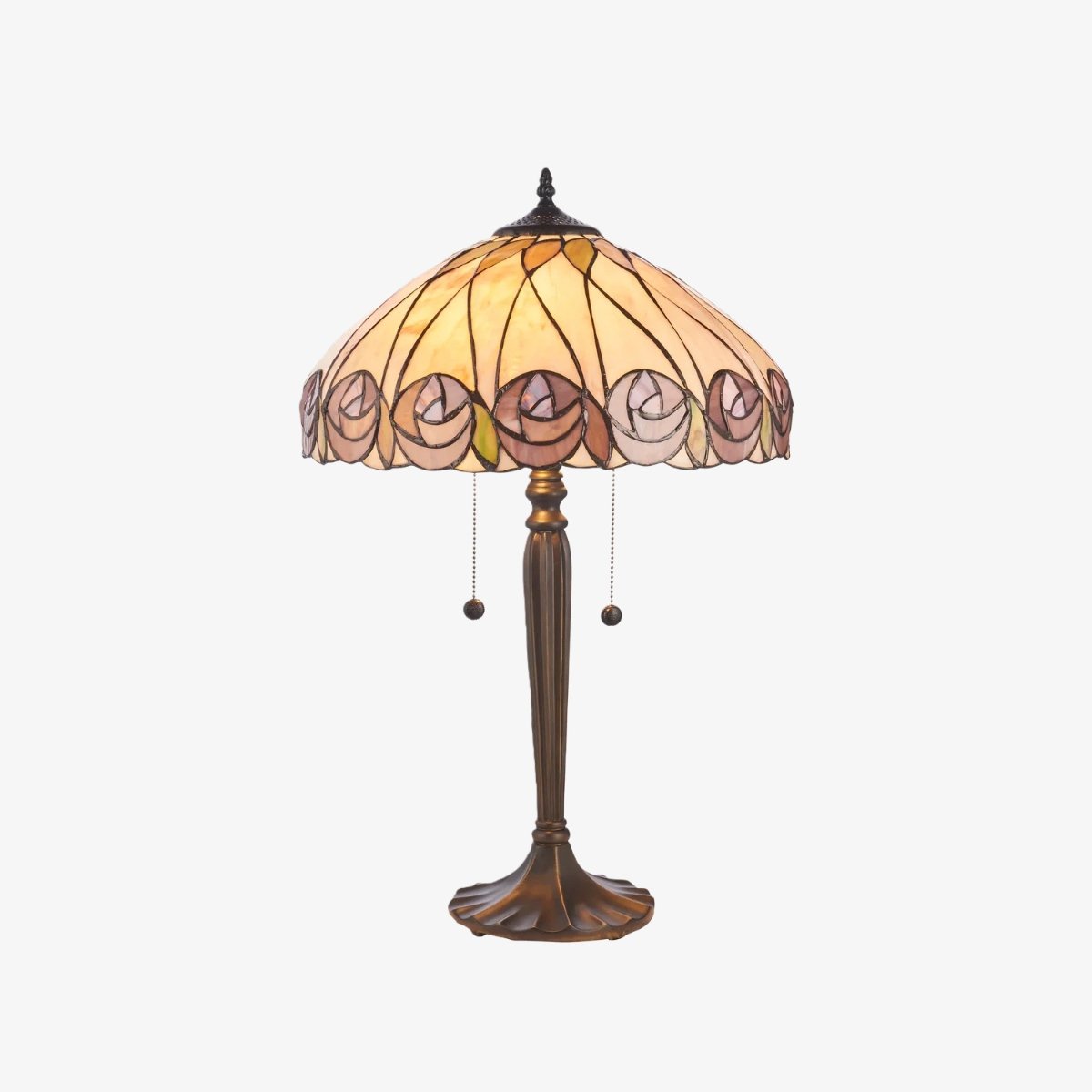 TF Hutchinson Art-Glass Tiffany Style Table Lamp – Handcrafted Design for Home and Office