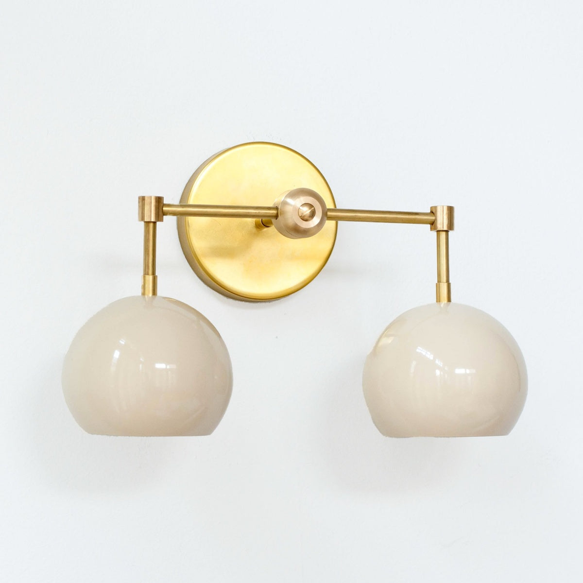 White Shades Wall Sconce - Double Head Vanity Bathroom Light