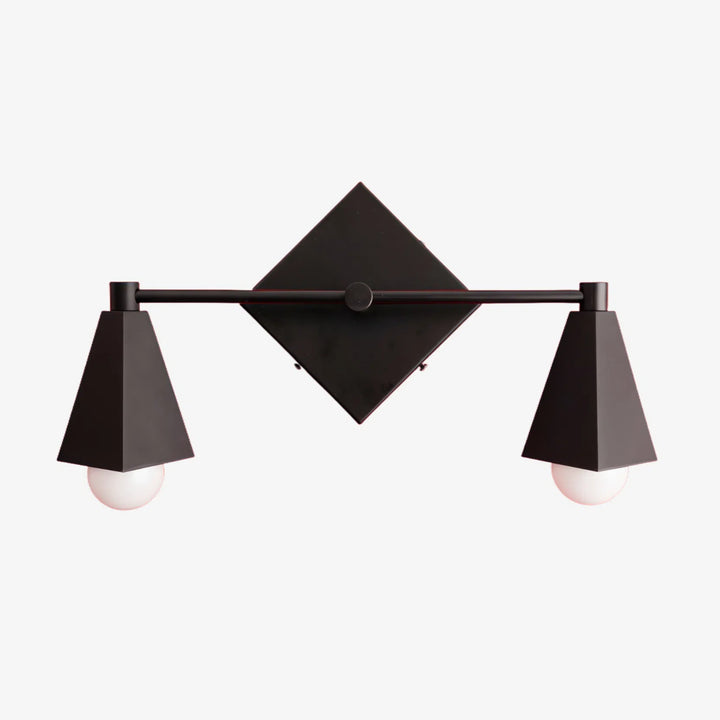 Ornato Luxe Geometric Vanity Light - Solid Brass Art Deco Bathroom Lighting
