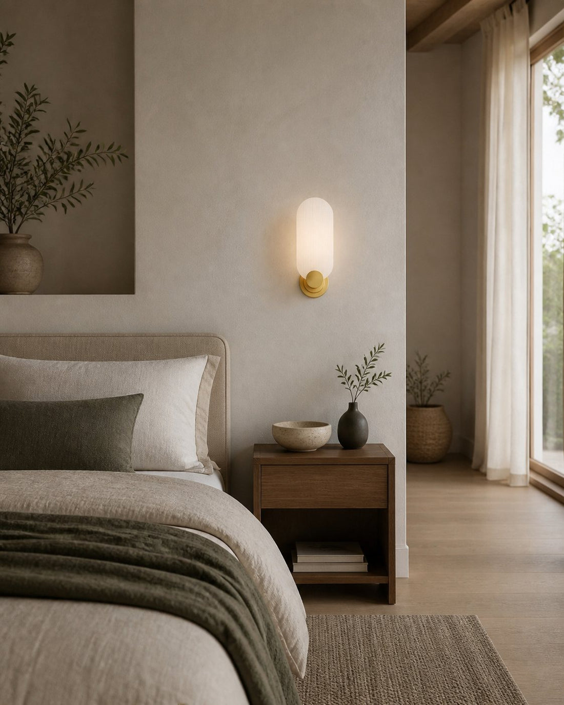 Albi Decorative Wall Sconce Ambient Diffused Glow - Artful Carved Aesthetic Dining Room Corridor
