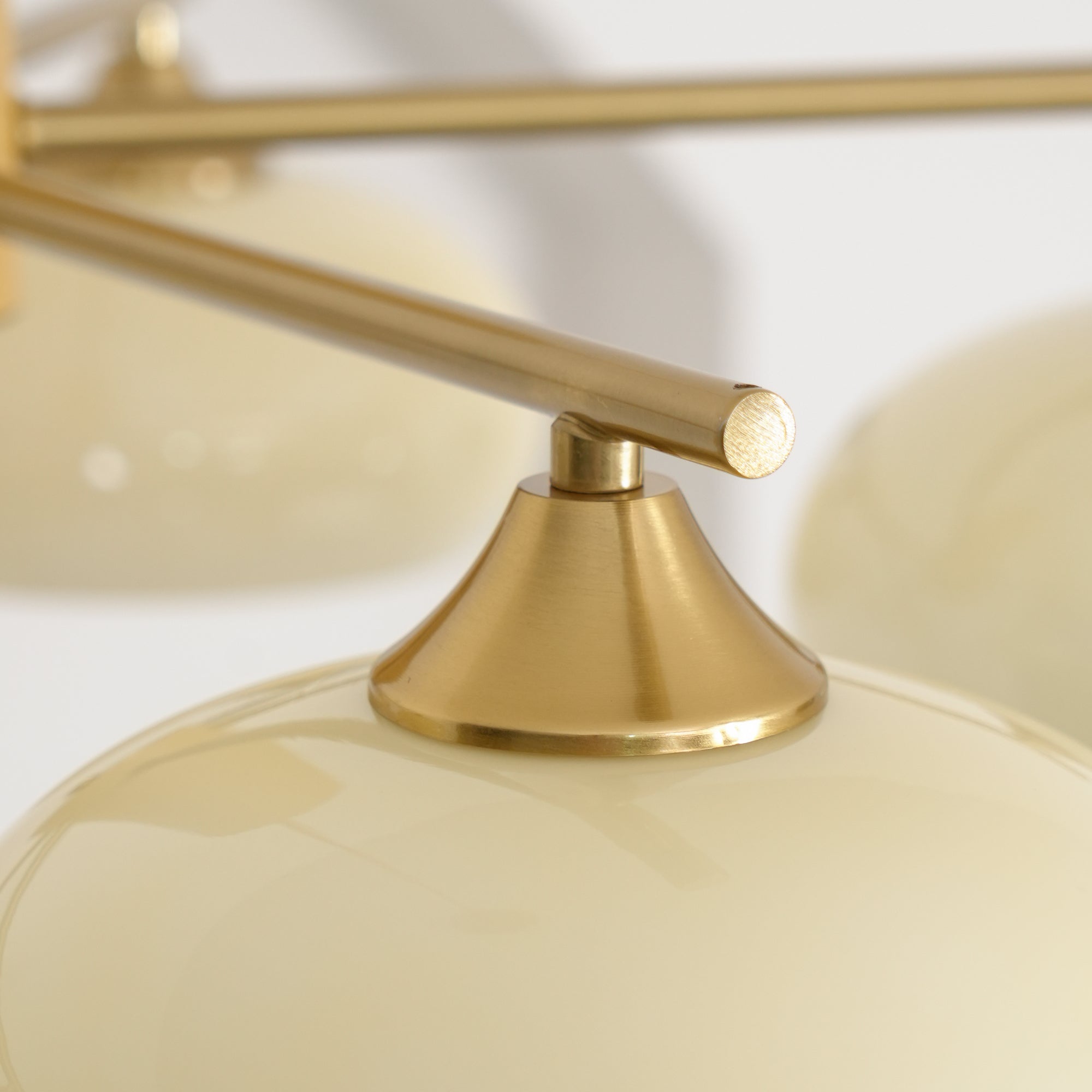 Bowl Shaped Multi - Head Chandelier With Wooden Decoration