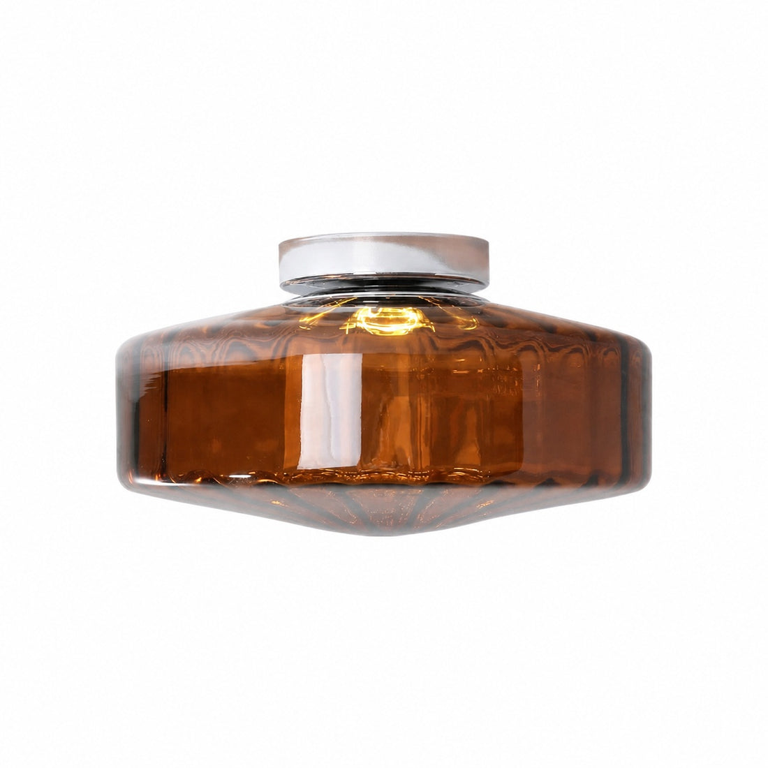 Ripplara Water Ripple Glass Ceiling Lamp with Vintage Style – Flush Mount Design for Bedroom