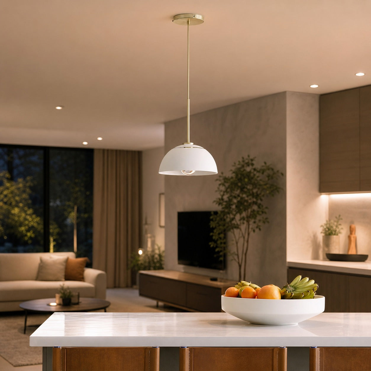 Parvion Modern Adjustable Sculptural Metal Pendant Light