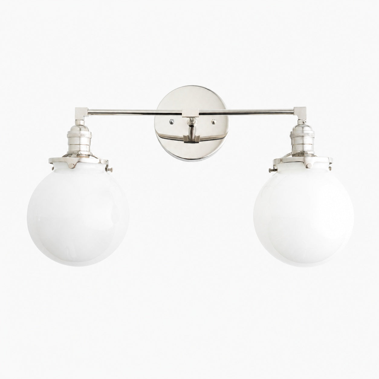 Lumio Globe Glass Globe Vanity Light - Modern Two Light Bathroom Sconce