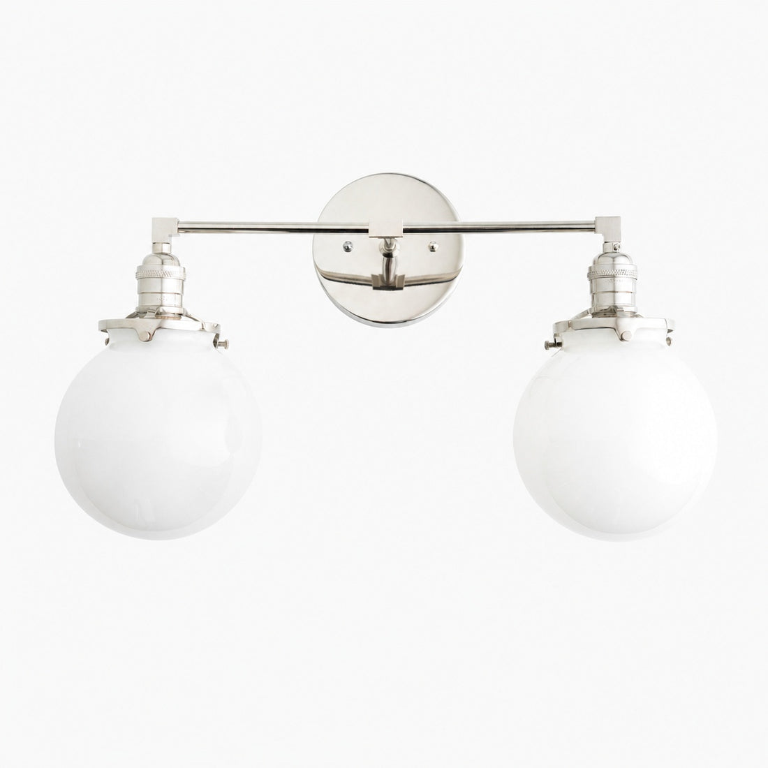 Lumio Globe Glass Globe Vanity Light - Modern Two Light Bathroom Sconce