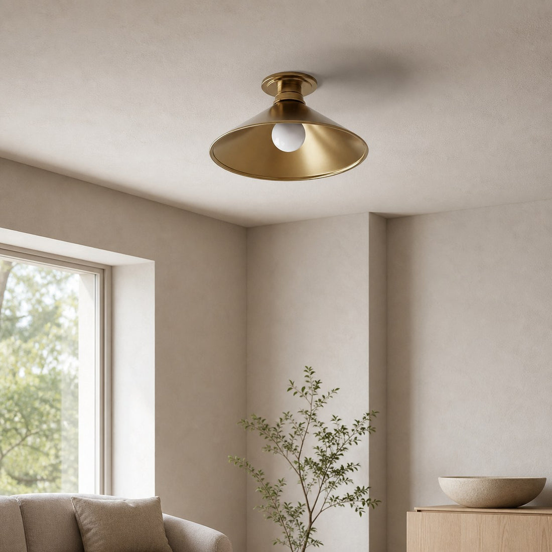 Aurenza Flush Mount – Farmhouse Ceiling Light with Simple Elegant Design
