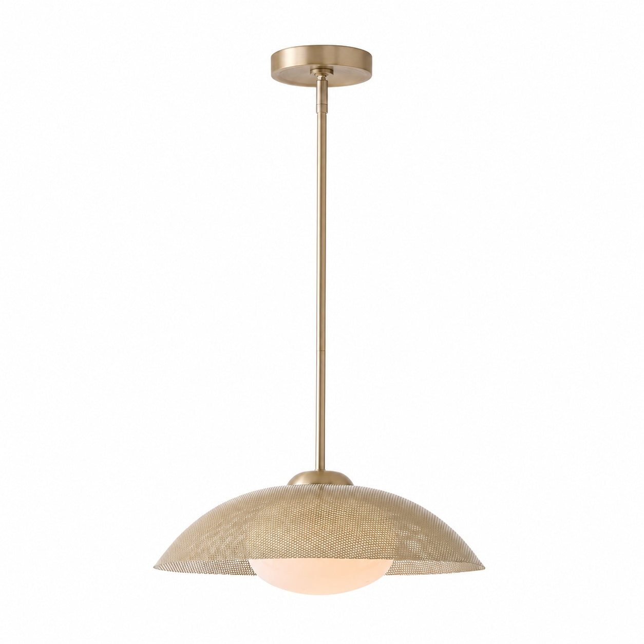 Elorina Pendant Light - Perforated Metal Shade, Champagne Bronze