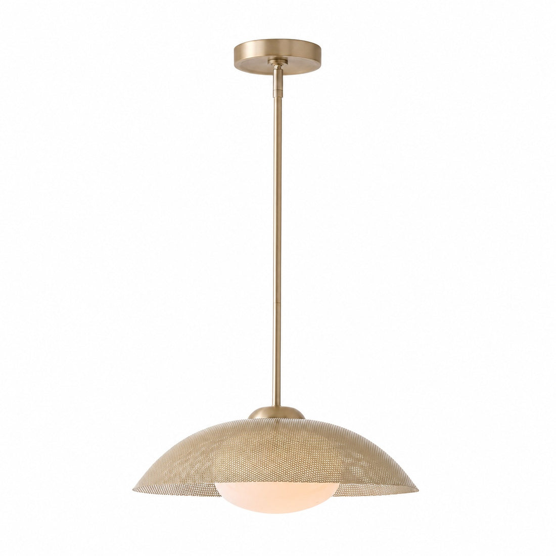 Elorina Pendant Light - Perforated Metal Shade, Champagne Bronze