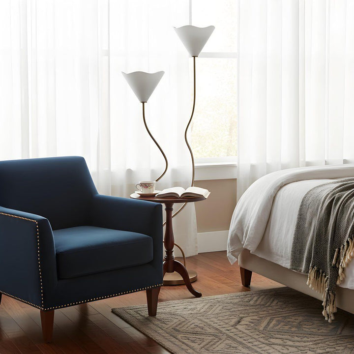Kysara Floor Lamp - Dual-Stem Floral Design for Living Room