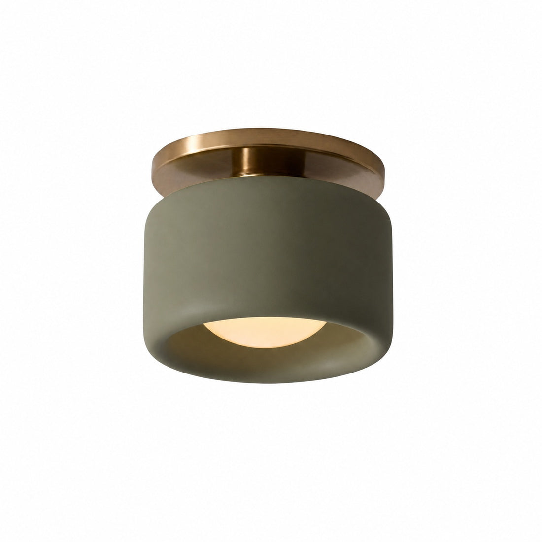 Cerova Modern Porcelain Flush Mount Ceiling Light– Elegant Ivory Shade
