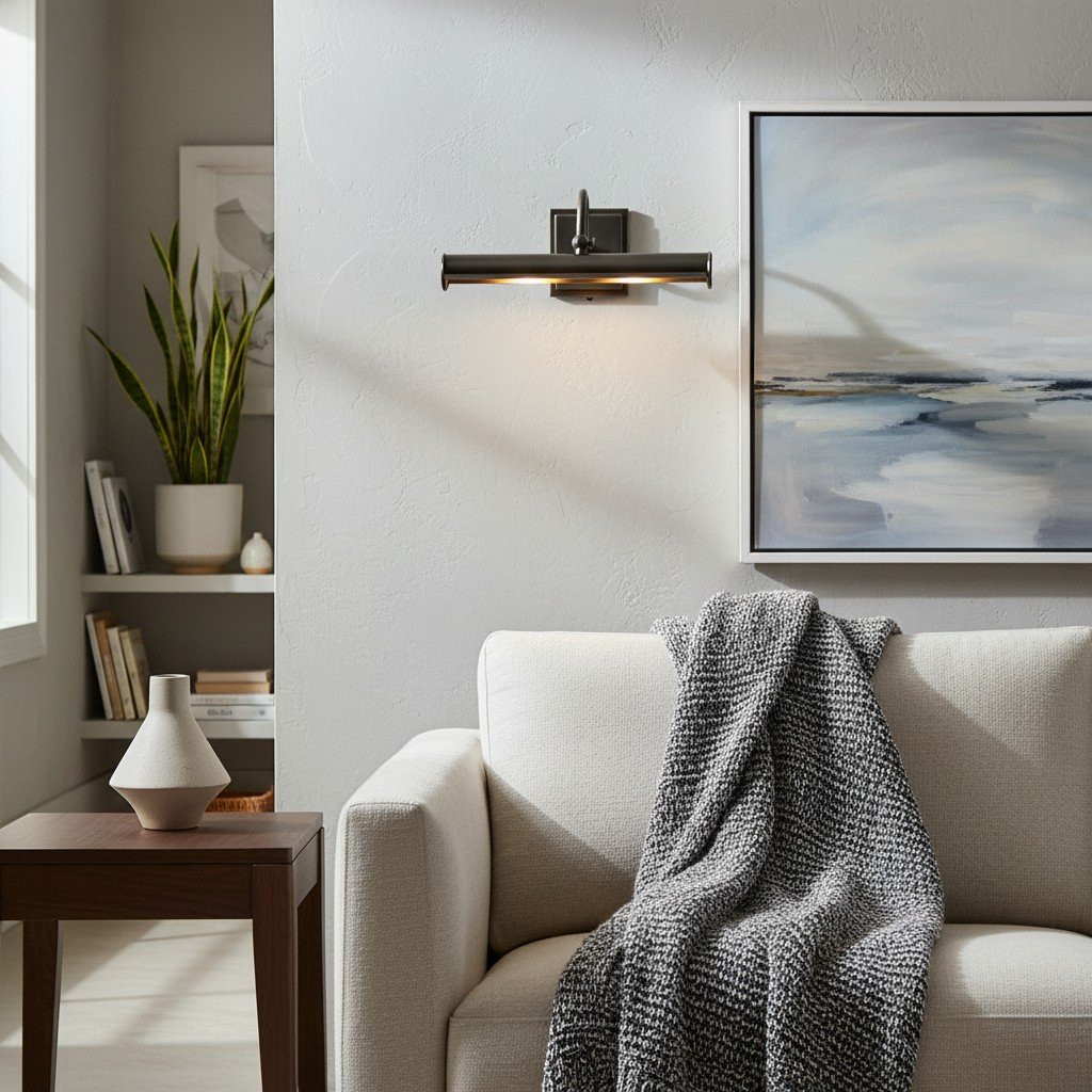 Aurix Picture Light Sconce with Adjustable Metal Frame for Artwork and Gallery Spaces