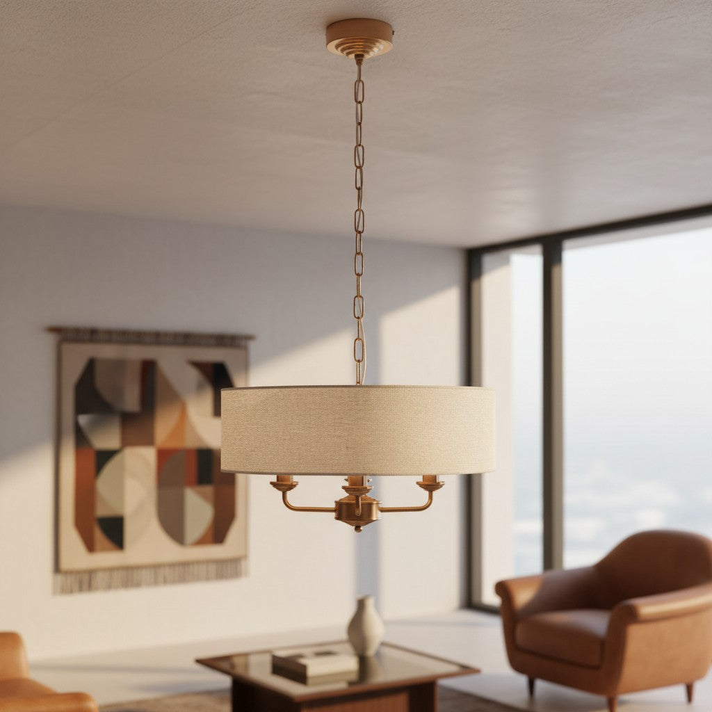 Tela Classic Multi-Light Design Pendant Light - Traditional Style Hanging Lamp for Dining Room