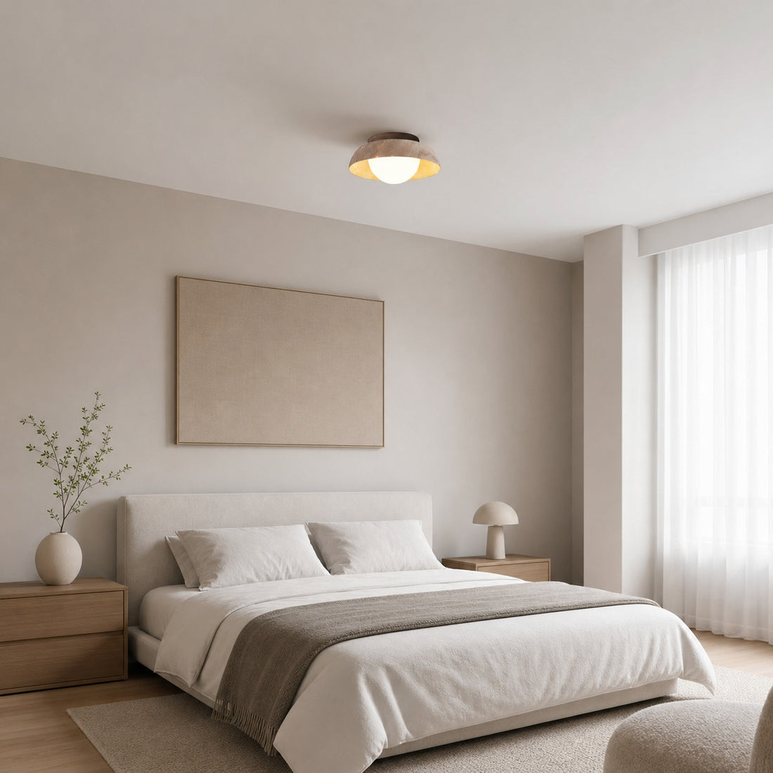 Piedra Travertine Ceiling Lamp