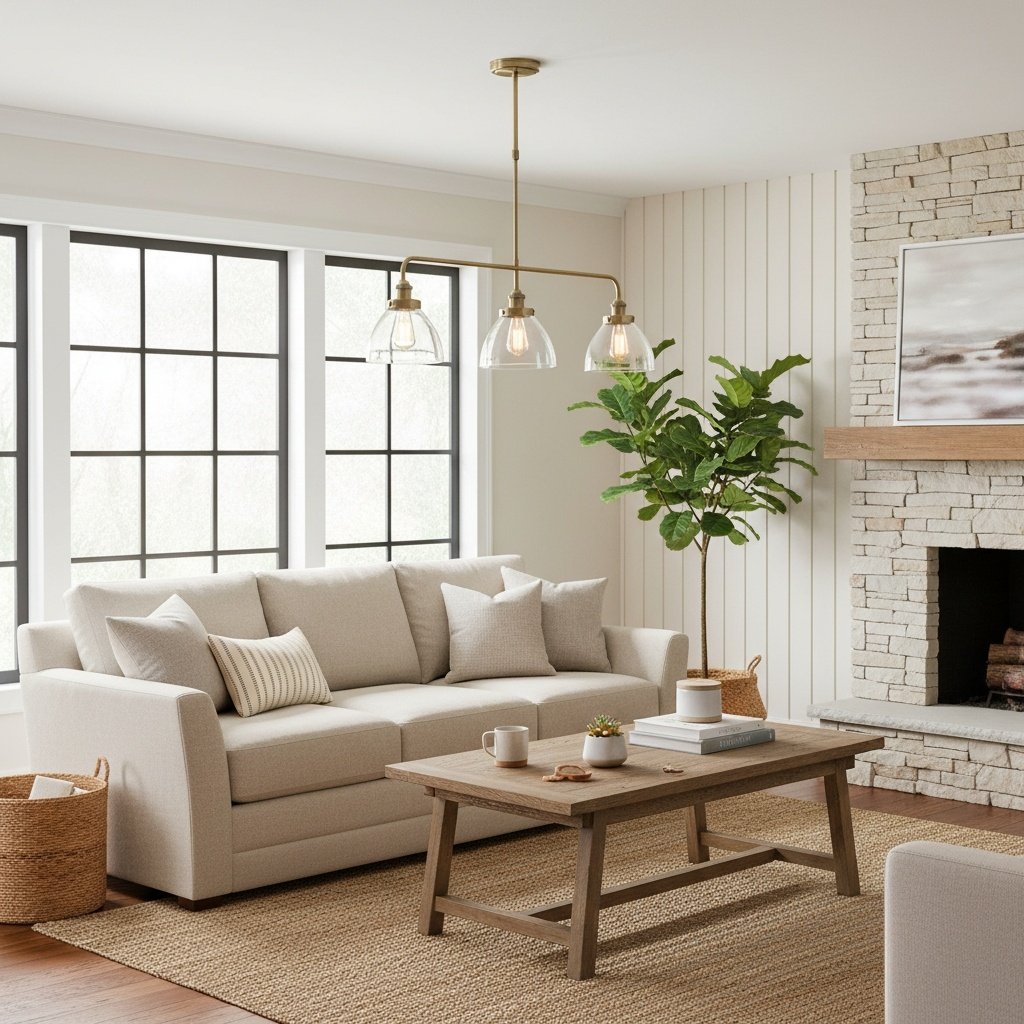 Novera Industrial 3 Light Linear Pendant Light - Modern Metal Style for Kitchen & Dining Room