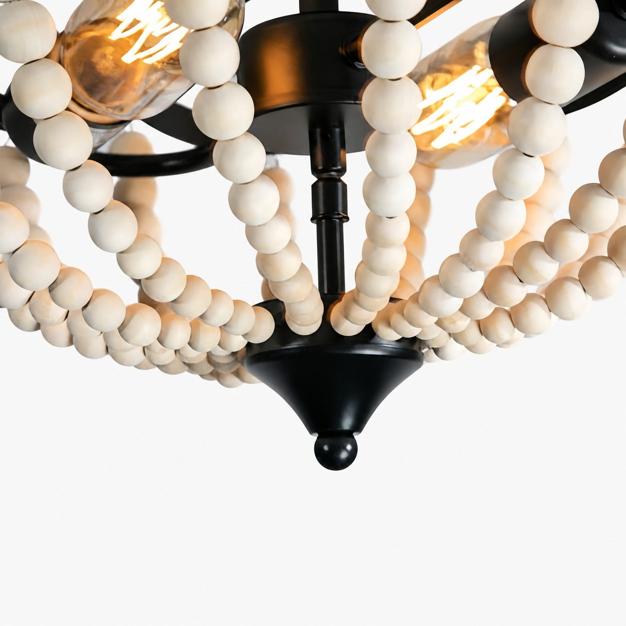 Rustibea Beaded Dome Ceiling Light – Vintage Country for Kitchen
