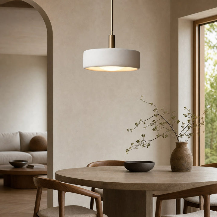Cerova Modern Ivory Porcelain Pendant Light – Soft Organic Design for Kitchen Island