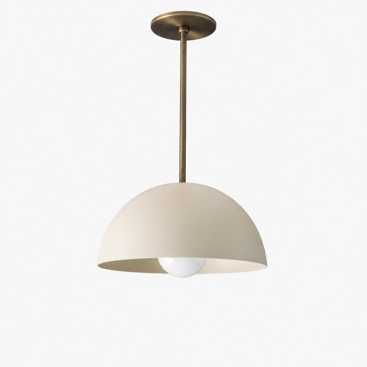 Metio Dome Neutral Dome Pendant - Modern Metal Accent Lighting