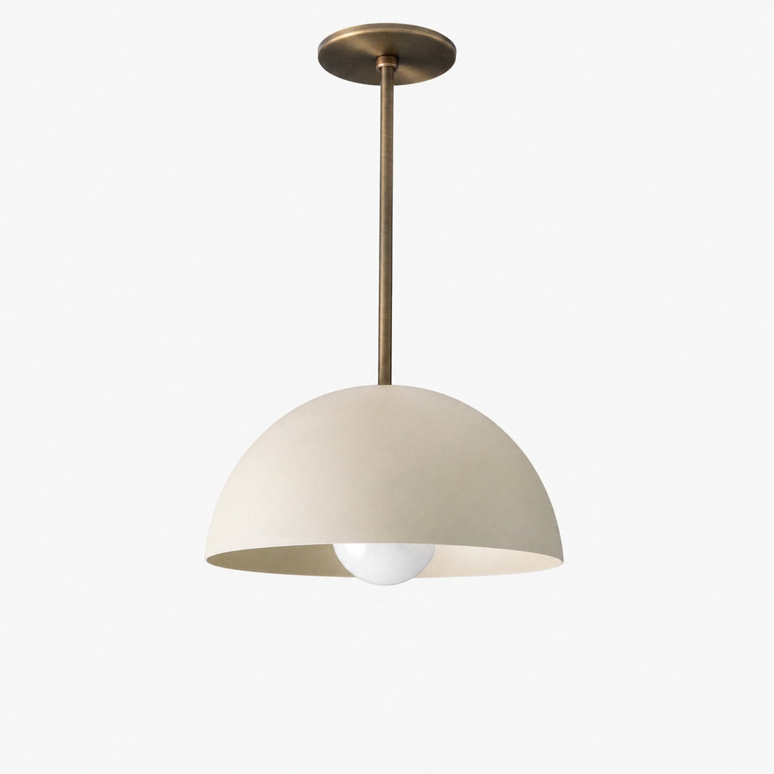 Metio Dome Neutral Dome Pendant - Modern Metal Accent Lighting