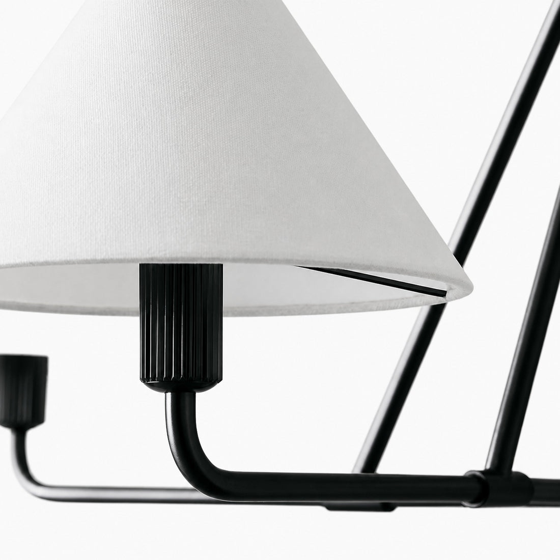 Diora Pendant Light -  Modern Metal Fixture with Linen Shades