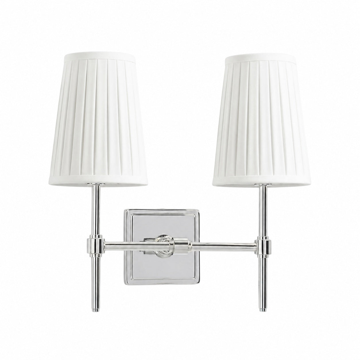 Derlina White Linen Shades Wall Lamp – Retro Metal Multi-Head Lighting Fixture