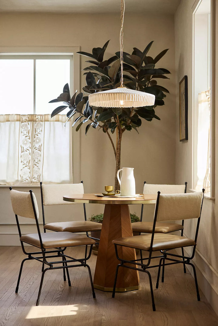 Elumina Silk Pleated Pendant Light - Classic Hanging Ceiling Fixture