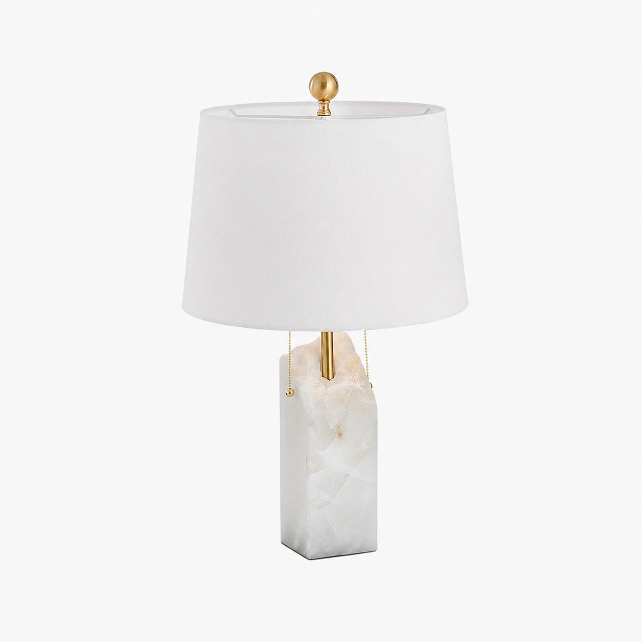 Raw Alabaster Table Lamp