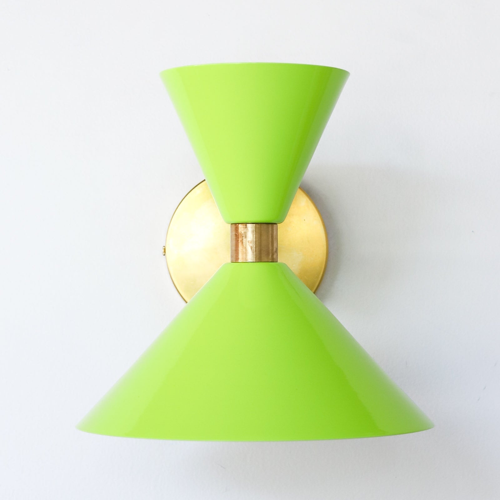 Brass Cone Wall Sconce - Hourglass Lighting for Home Spaces