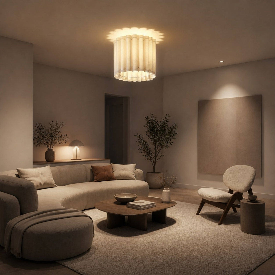 Velura Linen Shade Pendant – Modern Transitional Ceiling Light for Dining Rooms & Kitchens