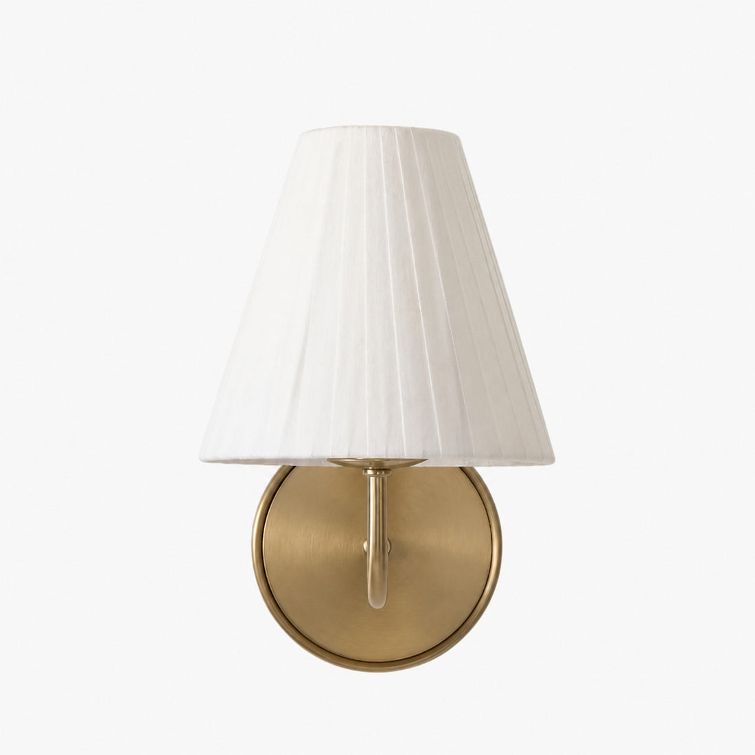 Fibura Sleek Metal Linen Shade Wall Light - Wall-Mounted Art