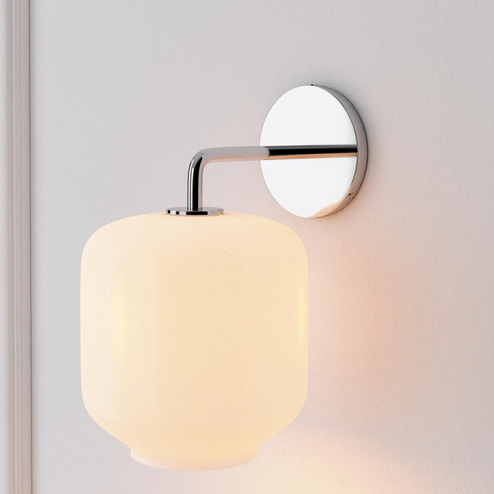 Sculptural Glass Geo Sconce - Modern Bathroom Mirror Globe Wall Light