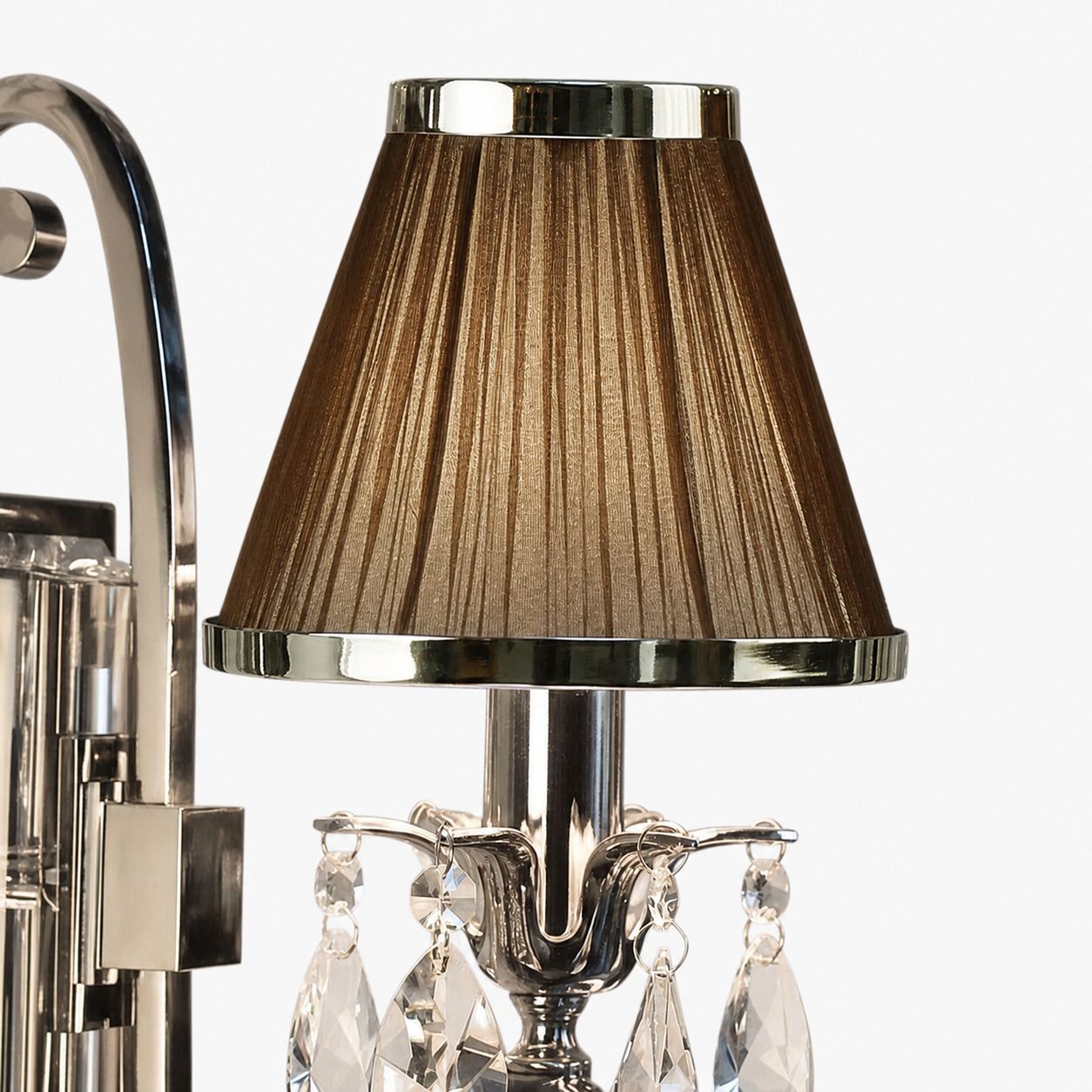 Talonis Luxury Crystal Wall Sconce – Chrome Finish Frame for Bedrooms and Home Décor