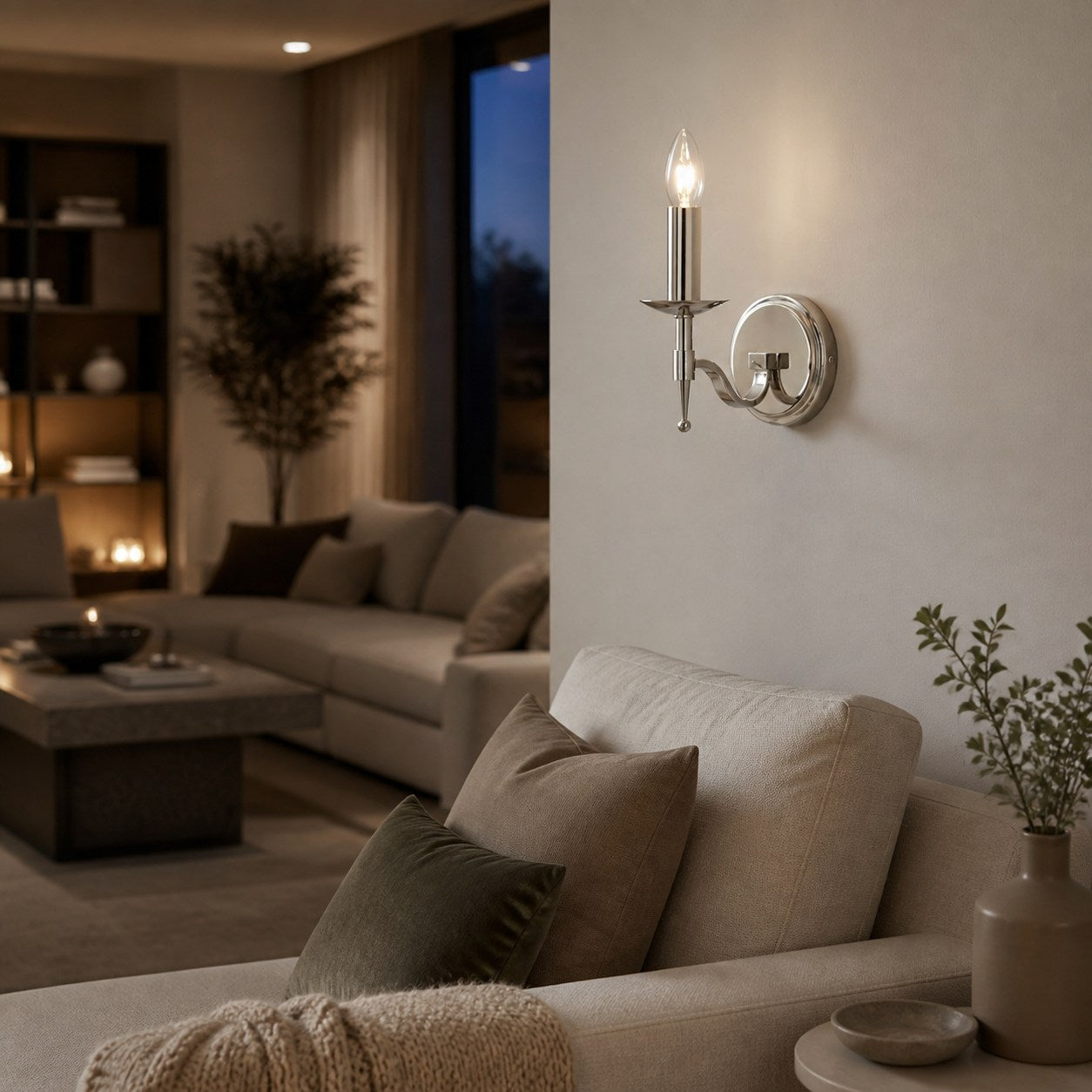 Tela Classic Wall Sconce Metal Wall Light - Elegant Wall Sconce Ideal for Hallway or Living Room